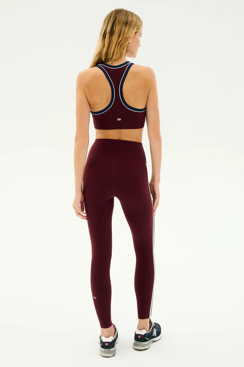 SPLITS59 | Ella High Waist Airweight 7/8 - Cherry/Indigo