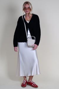 ASTR | Windey Satin Maxi Skirt - Ivory