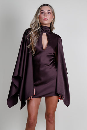 SIGNIFICANT OTHER | Adriana Long Sleeve Mini Dress - Chocolate