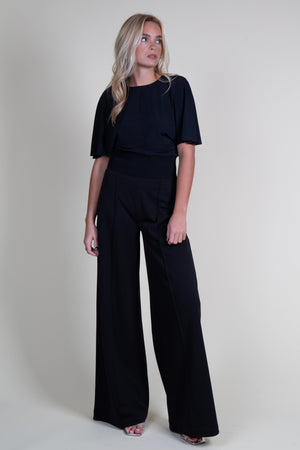 DEREK LAM | Tempest Wide Leg Knit Trouser - Black