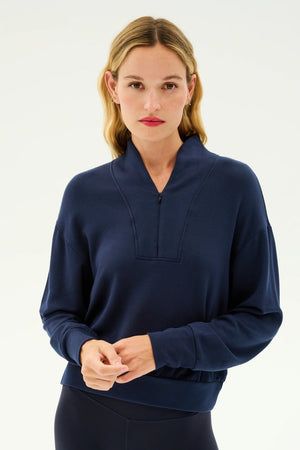 SPLITS59 | Birdie Fleece 1/2 Zip - Indigo