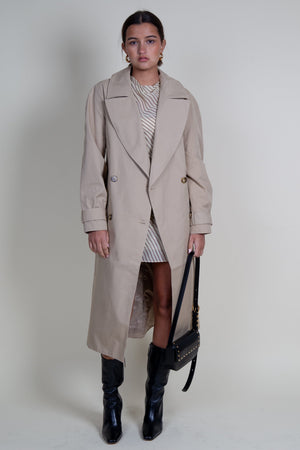 ASTR | Meryll Belted Trench Coat - Khaki