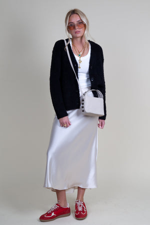 ASTR | Windey Satin Maxi Skirt - Ivory