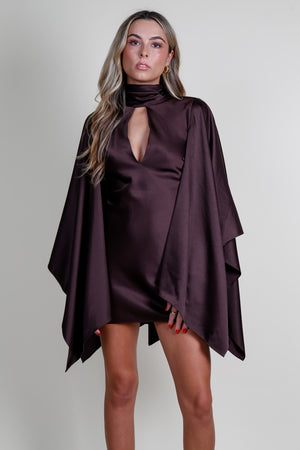 SIGNIFICANT OTHER | Adriana Long Sleeve Mini Dress - Chocolate