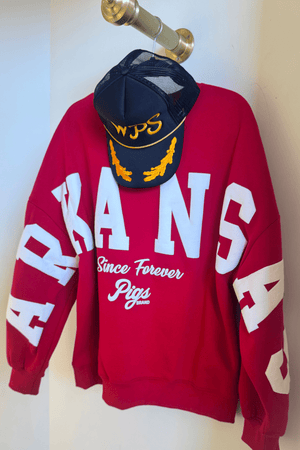 PIGS BRAND | Arkansas Forever Crewneck - Red