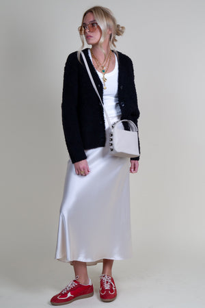 ASTR | Windey Satin Maxi Skirt - Ivory