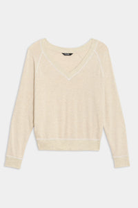 SPLITS59 | Bennie Fleece V-Neck Sweatshirt - White