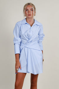 A.L.C. | Lydia Dress - Ice Blue/White