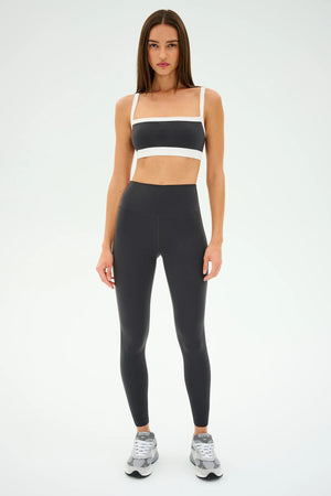 SPLITS59 | Clare High Waist Rigor 7/8 - Graphite/ White