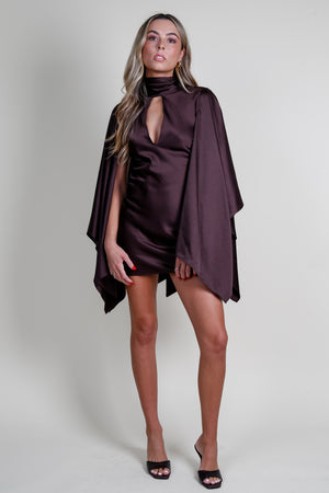 SIGNIFICANT OTHER | Adriana Long Sleeve Mini Dress - Chocolate