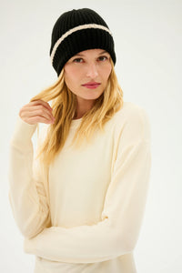 SPLITS59 | Rib Beanie - Black/Creme