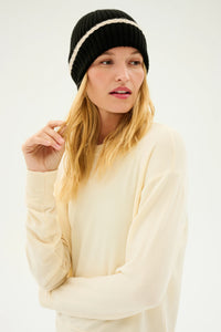 SPLITS59 | Rib Beanie - Black/Creme