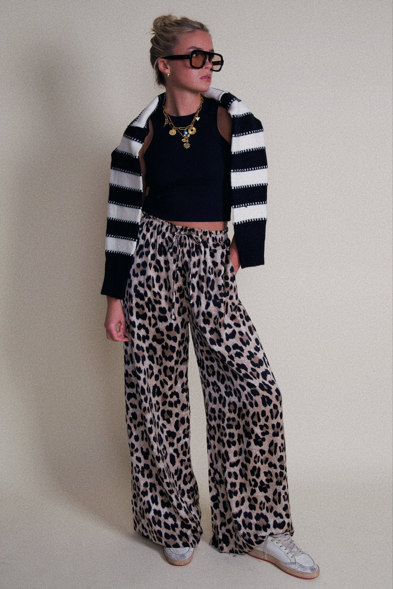 ONLINE ONLY | Wild Side Drawstring Pant - Leopard