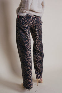 ONLINE ONLY | All That Denim Pants - Leopard