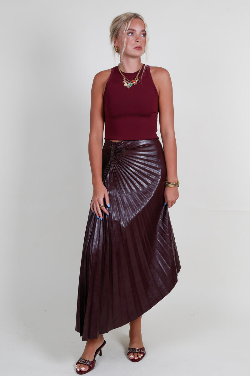 A.L.C. | Tracy Skirt - Cordovan