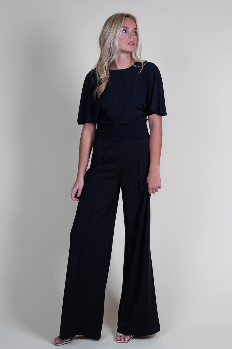 DEREK LAM | Tempest Wide Leg Knit Trouser - Black