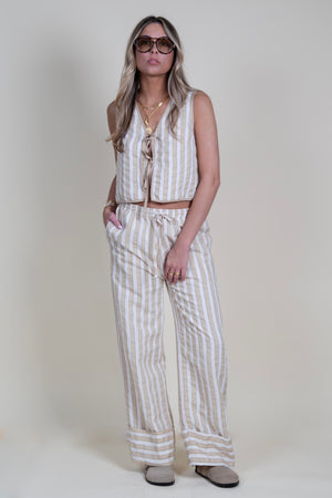 LINE + DOT | Kamari Pants - Ecru Taupe