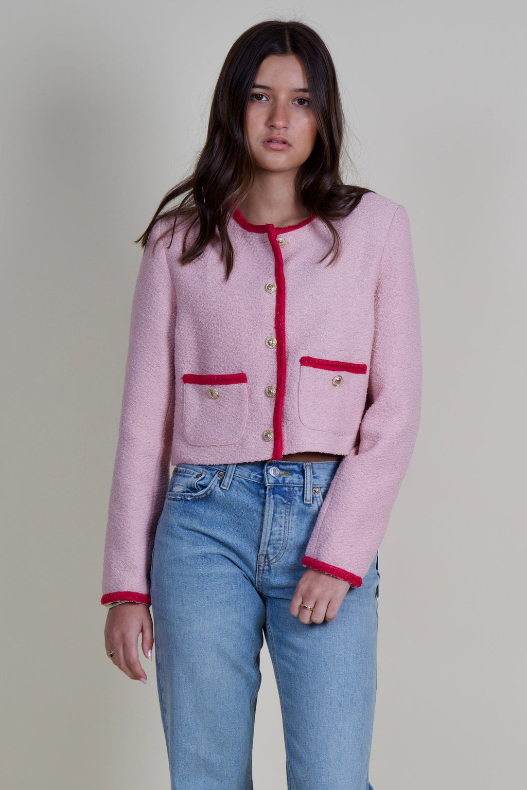 AMANDA UPRICHARD | L/S Braswell Jacket - Light Pink