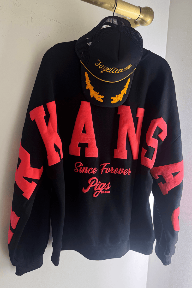 PIGS BRAND | Arkansas Forever Crewneck - Black