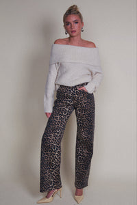 ONLINE ONLY | All That Denim Pants - Leopard