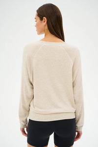 SPLITS59 | Bennie Fleece V-Neck Sweatshirt - White