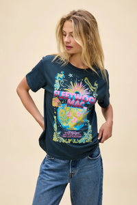 DAYDREAMER | Fleetwood Mac Celestial Bouquet Boyfriend Tee - Vintage Black