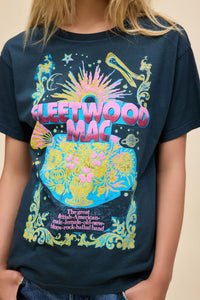 DAYDREAMER | Fleetwood Mac Celestial Bouquet Boyfriend Tee - Vintage Black