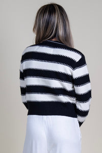 LINE + DOT | Sofi Cardigan - Black/Ivory