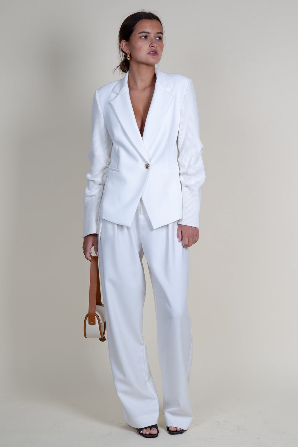 DEREK LAM | Flora Mixed Media Jacket - Soft White