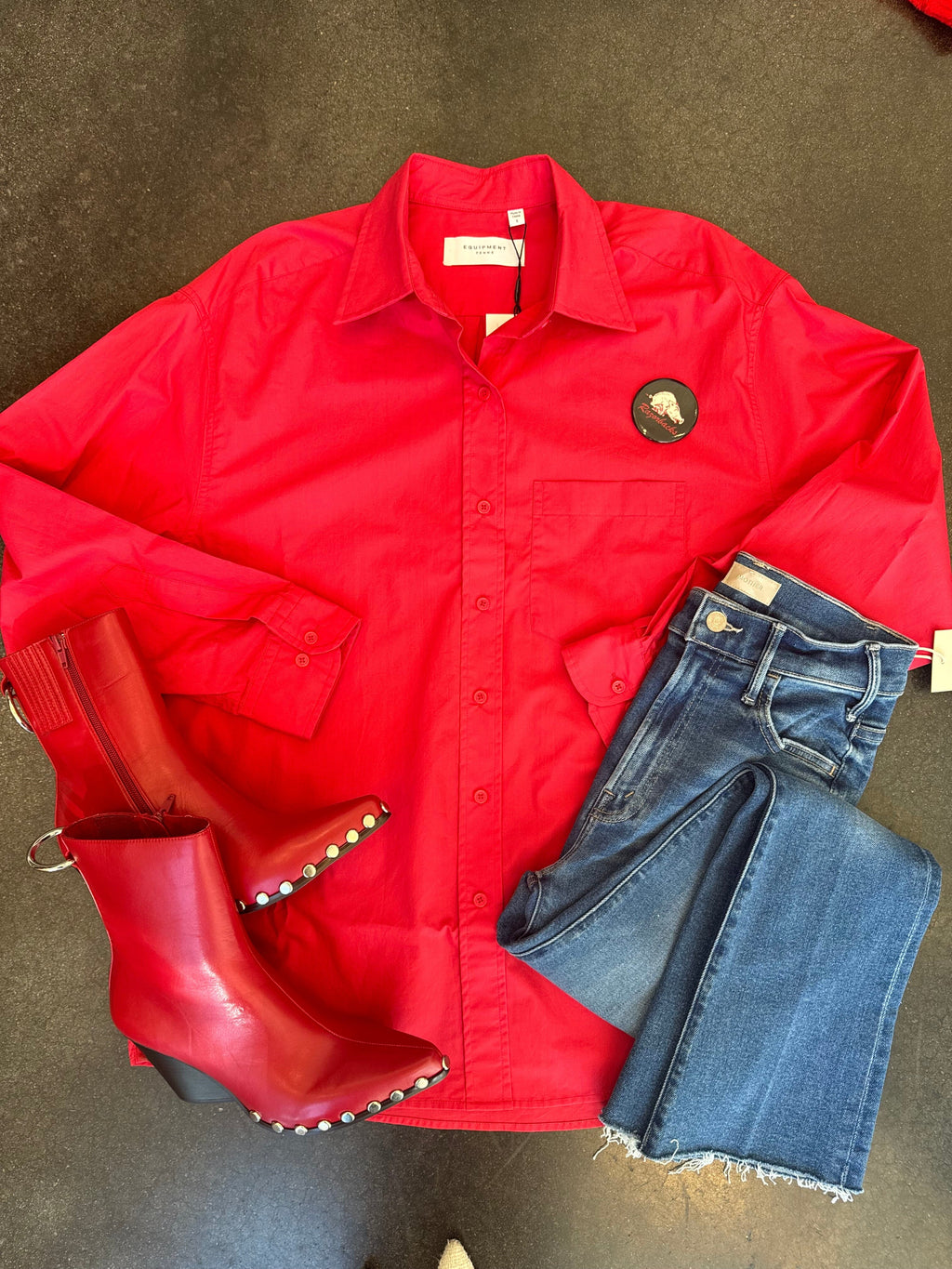 DEREK LAM 10 CROSBY | Neville Cloque Jacket - Red