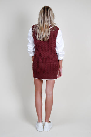 AMANDA UPRICHARD | Carnbridge Vest - Burgundy