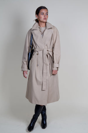 ASTR | Meryll Belted Trench Coat - Khaki