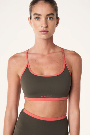 P.E NATION | Fundamental Sports Bra - Tarmac/Brick Red