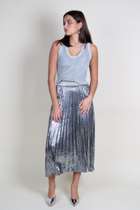 LUCY PARIS | Adeline Pleated Skirt - Charcoal