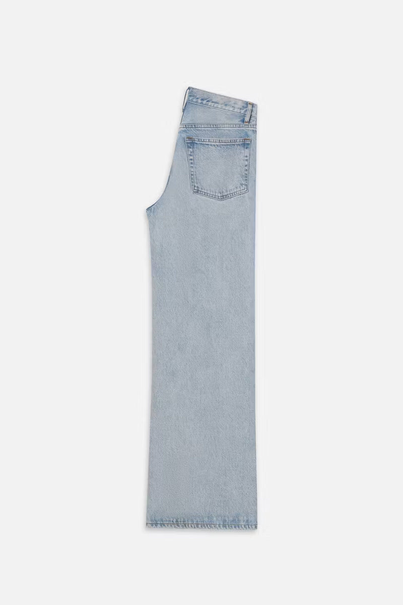 FRAME | Le Low Baggy Wide Leg Ettie Grind - Blue