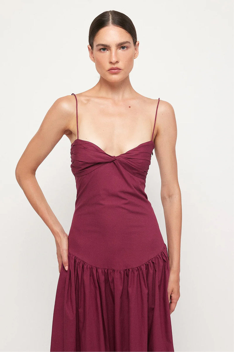 S/W/F | Fitted Midi Dress - Plum