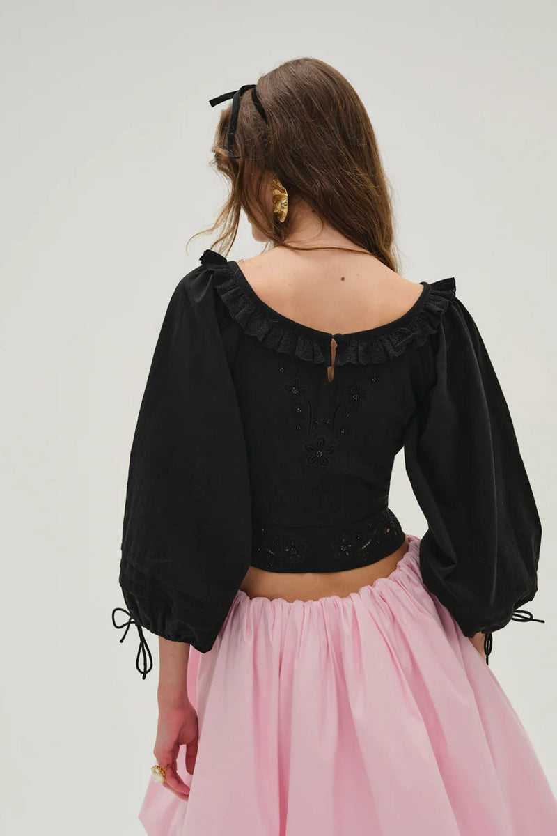 FOR LOVE & LEMONS | Harlow Top - Black