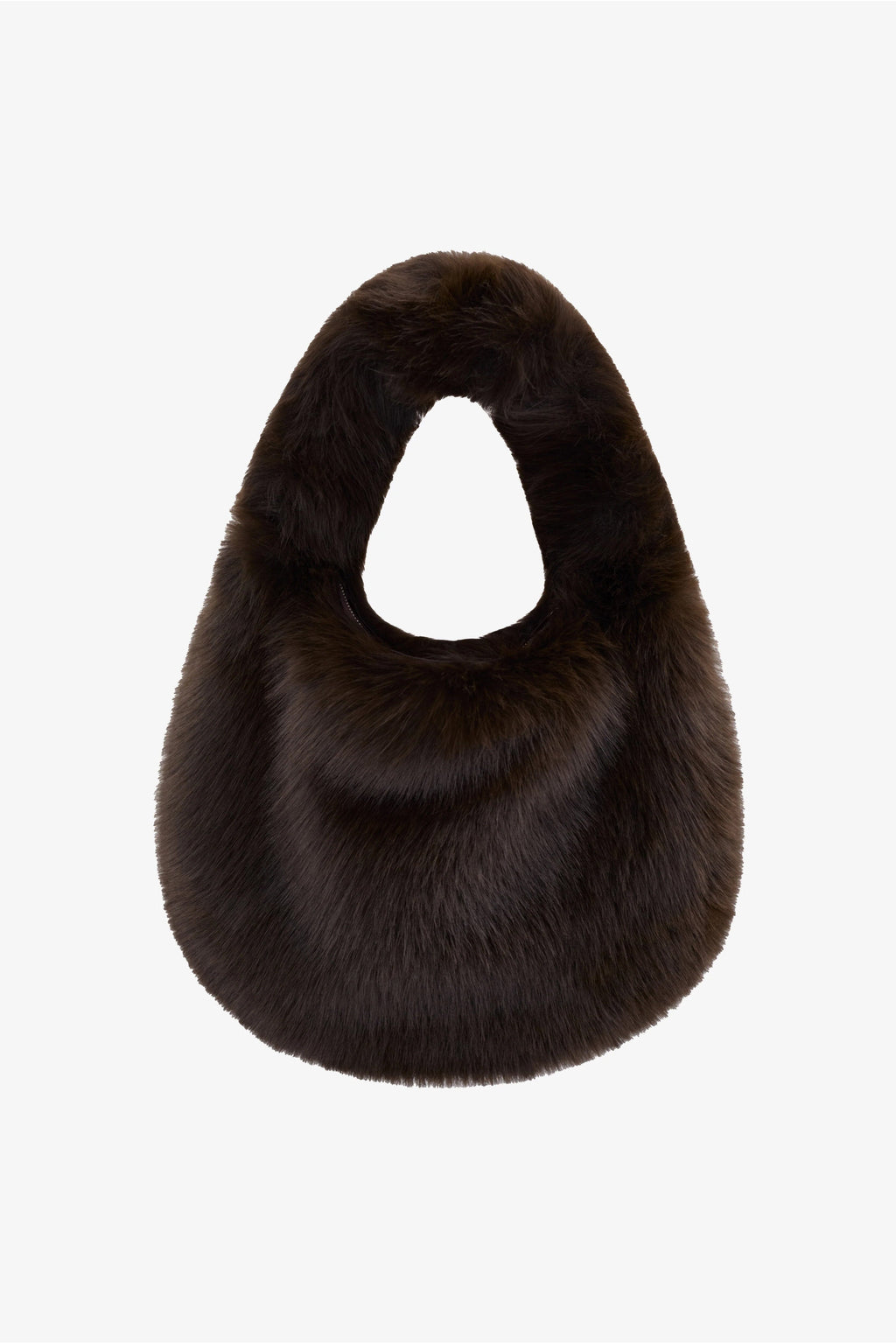 LAMARQUE | Bonnie Faux Fur Hobo Bag - Mahogany