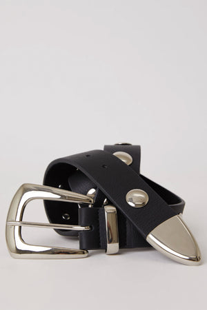 B-LOW THE BELT | Jordana Mini Moto - Black/Silver