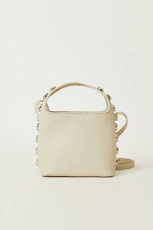 B-LOW THE BELT | Veda Moto Crossbody - Bone/Silver