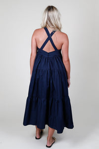 EN SAISON | Relaxed Tiered Maxi Dress - Navy