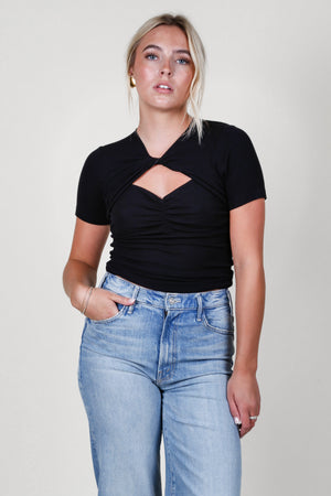 LNA | Linus Ribbed Top - Black