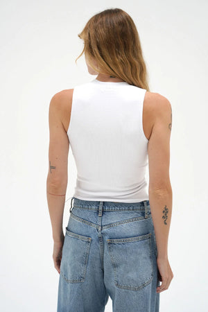 LNA | Double Layer Ribbed Tank - White