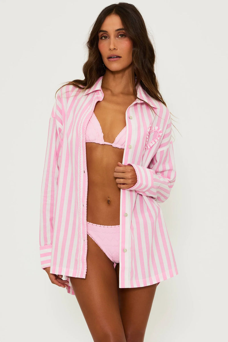 BEACH RIOT | Cassidy Top - Prism Pink Stripe