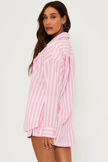 BEACH RIOT | Cassidy Top - Prism Pink Stripe