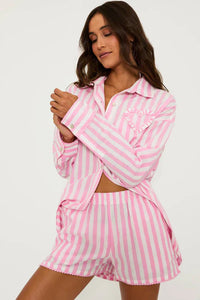 BEACH RIOT | Cassidy Top - Prism Pink Stripe