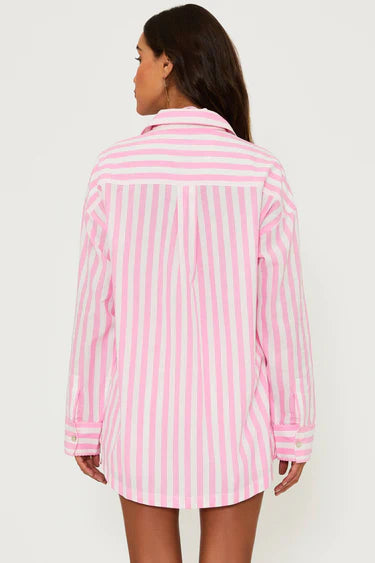 BEACH RIOT | Cassidy Top - Prism Pink Stripe