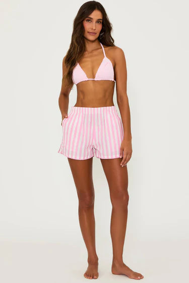 BEACH RIOT | Tia Short - Prism Pink Stripe