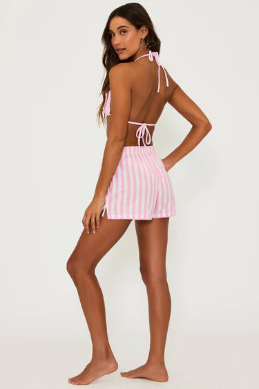 BEACH RIOT | Tia Short - Prism Pink Stripe