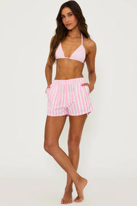 BEACH RIOT | Tia Short - Prism Pink Stripe